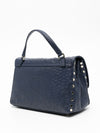 Zanellato Postina® Small Bag In Cactus Blue Glass Blown Leather