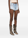 Diesel distressed effect denim cotton shorts