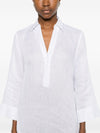 Archivio '67 V-neck side slits Linen chemisier dress