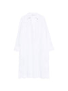 Archivio '67 V-neck side slits Linen chemisier dress
