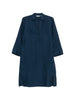 Archivio '67 V-neck side slits Linen chemisier dress