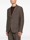Emporio Armani Linen single-breasted blazer jacket