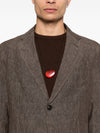 Emporio Armani Linen single-breasted blazer jacket