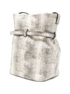 Emporio Armani Exclusive Python-Print Leather Bucket Bag