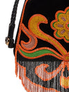 Etro Suede Kalispera Bag With Beads And Fringes
