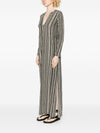 Siyu V-neck long sleeves side slits Baez kaftan dress