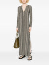 Siyu V-neck long sleeves side slits Baez kaftan dress