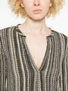 Siyu V-neck long sleeves side slits Baez kaftan dress