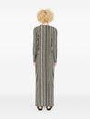 Siyu V-neck long sleeves side slits Baez kaftan dress