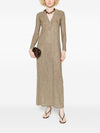 Siyu V-neck long sleeves Money kaftan dress