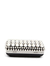 Self-portrait Black Satin Crystal Clutch Bag