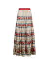 Pierre Louis Mascia Printed silk skirt