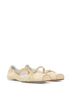 MM6 Maison Margiela Square-toe leather ballerina shoes
