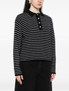 Beyou Cashmere striped polo shirt