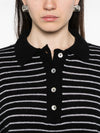 Beyou Cashmere striped polo shirt