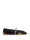 Giuseppe Zanotti Silk Satin Rhinestone Flat Shoes