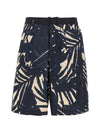 Emporio Armani Printed linen blend shorts