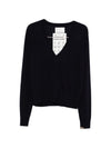 Extreme Cashmere V-neck striped cuffs Wool and cashmere v-necked sweater