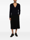 Extreme Cashmere V-neck striped cuffs Wool and cashmere v-necked sweater
