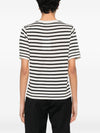 Soft Goat Silk and cashmere striped t-shirt
