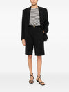 Soft Goat Silk and cashmere striped t-shirt
