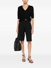 Soft Goat V-neck short sleeves Cashmere v-necked sweater