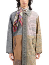 Pierre Louis Mascia White, floral print, border detail Printed silk scarf