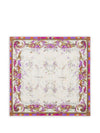 Pierre Louis Mascia White, floral print, border detail Printed silk scarf