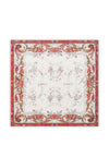 Pierre Louis Mascia White, floral print, border detail Printed silk scarf