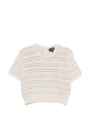Emporio Armani Cotton open-knit cardigan
