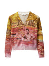 Versace IT Printed silk cardigan