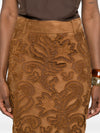 Ermanno Firenze Suede leather effect long skirt