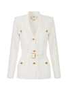 Elisabetta Franchi Belted single-breasted jacket