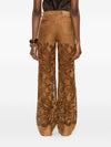 Ermanno Firenze Suede leather effect trousers