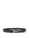 Tom Ford T-shaped buckle silver-tone hardware Leather belt
