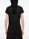 Fabiana Filippi V-neck short sleeves Embellished v-necked top