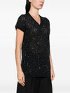 Fabiana Filippi V-neck short sleeves Embellished v-necked top