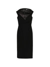 Solace London V-neck zip fastening Monica midi dress