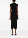 Solace London V-neck zip fastening Monica midi dress