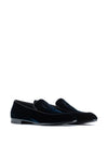 Giorgio Armani Embroidered logo velvet loafers