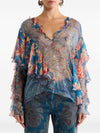 Etro Printed silk blouse