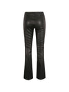 Via Masini 80 Leather flared leg trousers