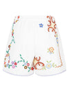 Relax Re-Lux Embroidered cotton shorts