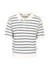 Dunst Cotton blend striped polo shirt