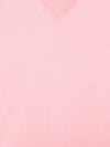 Closed V-neck short sleeves tonal stitching Organic cotton t-shirt