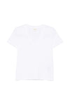 Closed V-neck short sleeves Organic cotton t-shirt