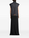 Courreges Denim sleeveless bomber jacket