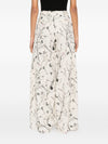 White Sand Printed wide-leg trousers