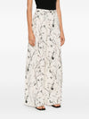 White Sand Printed wide-leg trousers
