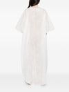 Ermanno Scervino V-neck short sleeves scalloped edge Long kaftan